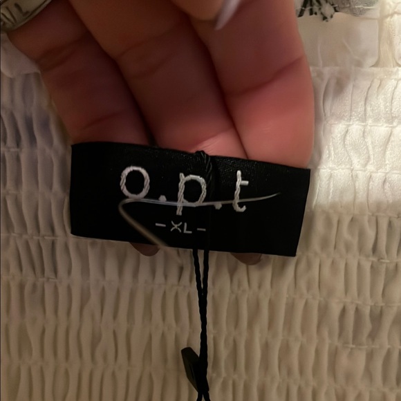 o.p.t White and Green Tiered Ruffled Sundress - Picture 2 of 12